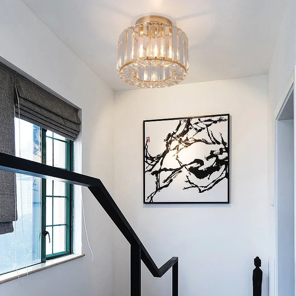 Modern Crystal Ceiling Light Flush Mount Chandelier LED Lamp