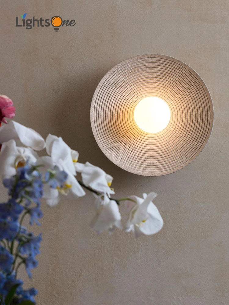 Retro Japanese Wall Lamp Bedroom Bedside Decorative Wabi Sabi Light